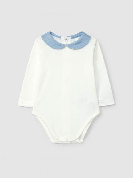 Body cuello redondo de tela