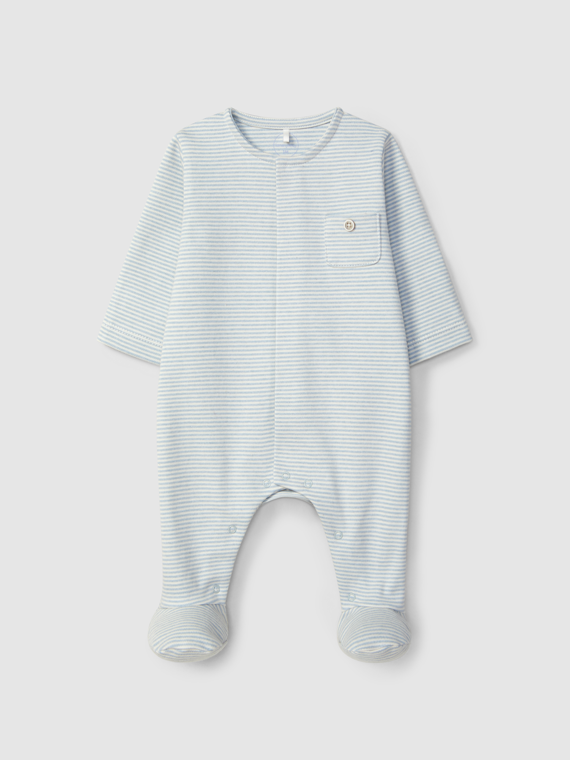 Babygrow à rayures avec poche