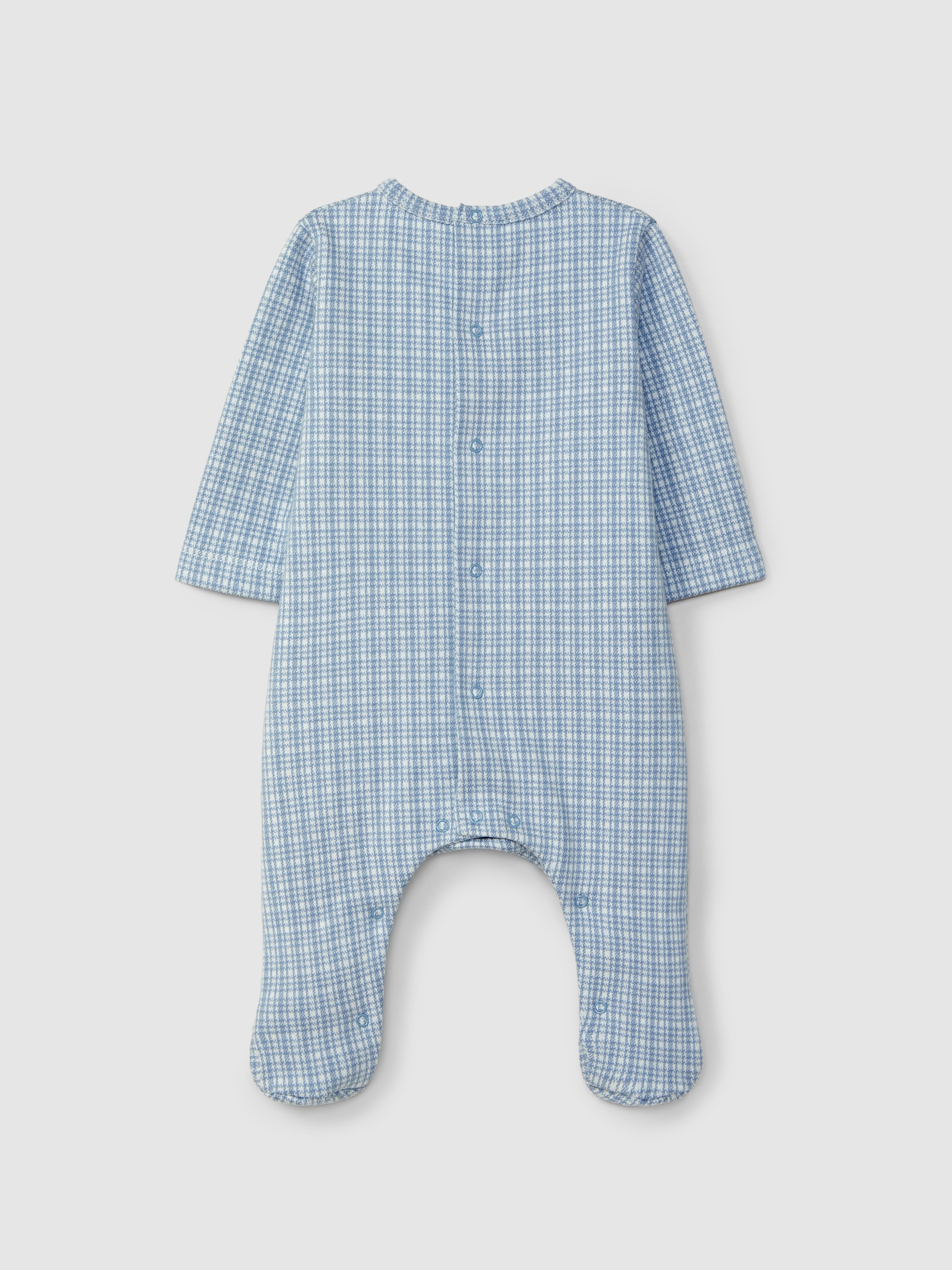 Babygrow malha jacquard com quadricula