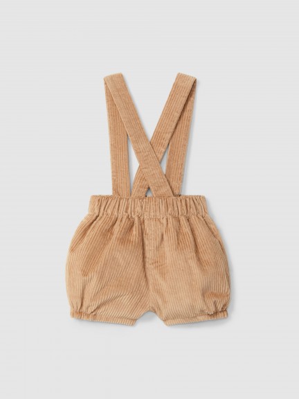 Corduroy suspender shorts Corduroy suspender shorts