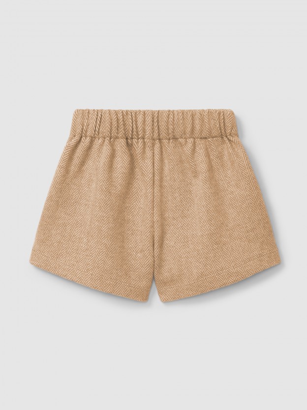 Short pull-up en maille en �pi