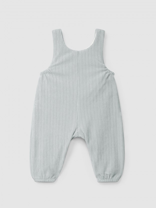 Ribbed velvet dungarees with pocket Ribbed velvet dungarees with pocket
