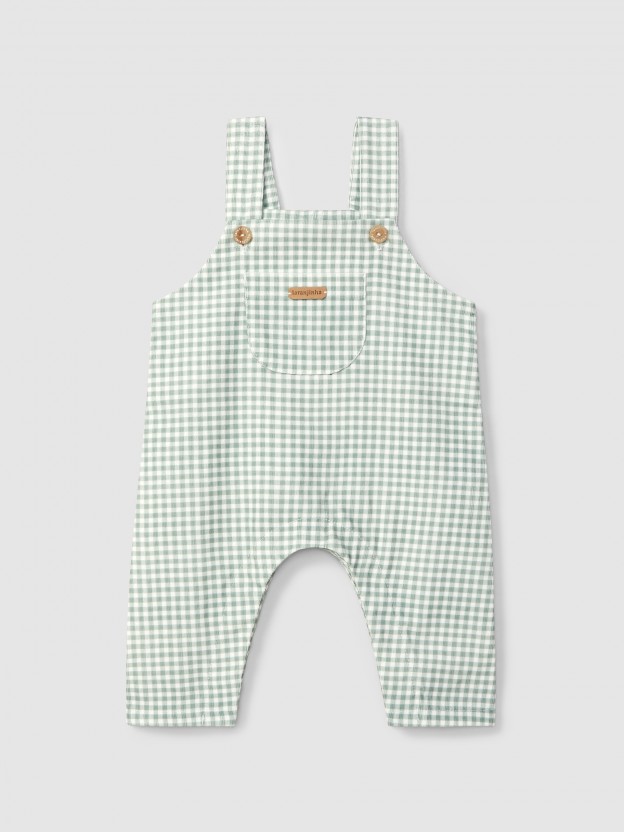 Peto cuadros vichy con bolsillo Peto cuadros vichy con bolsillo