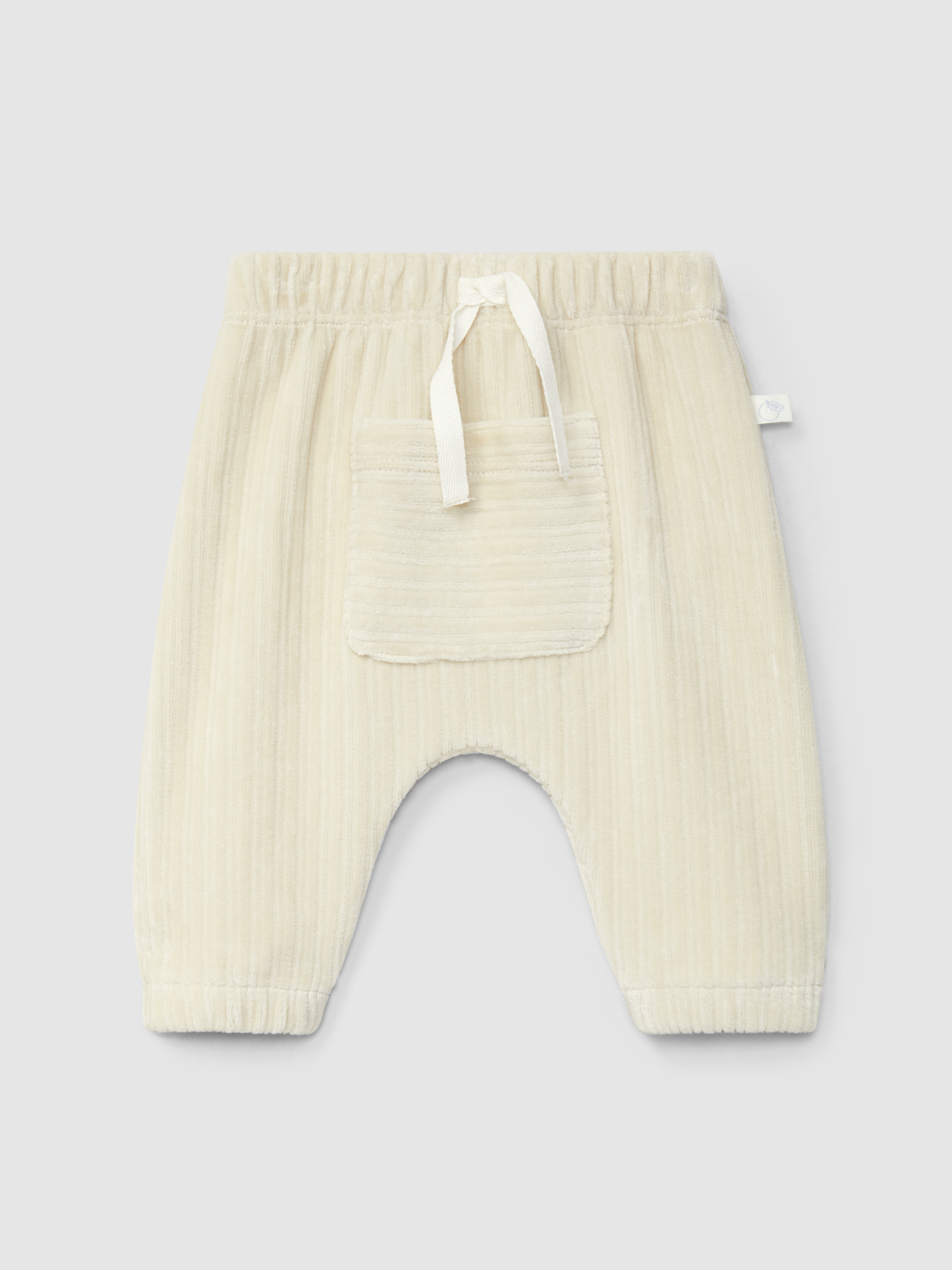 Pantalón pull-up terciopelo acanalado con bolsillo