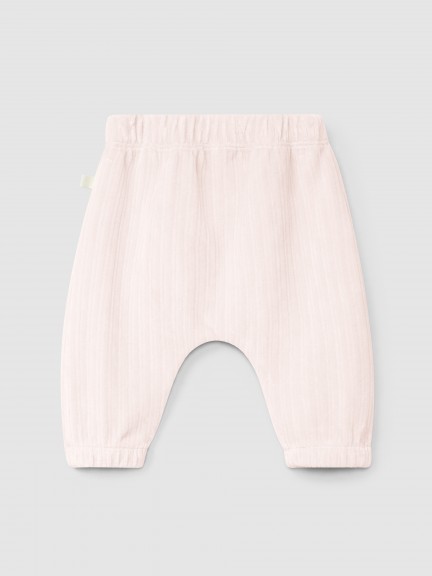 Calças pull-up em veludo canelado com bolso Calças pull-up em veludo canelado com bolso
