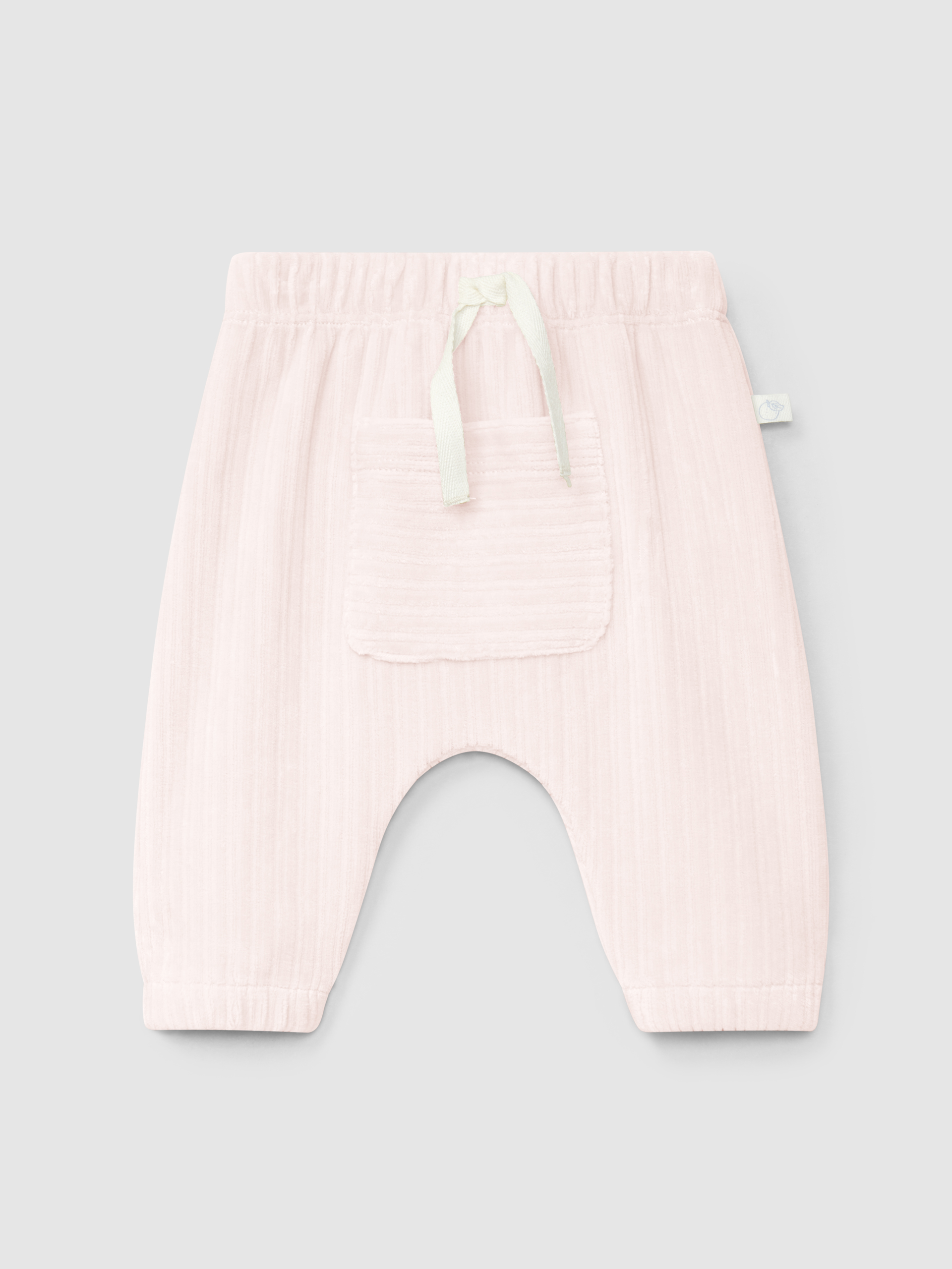 Pantalón pull-up terciopelo acanalado con bolsillo