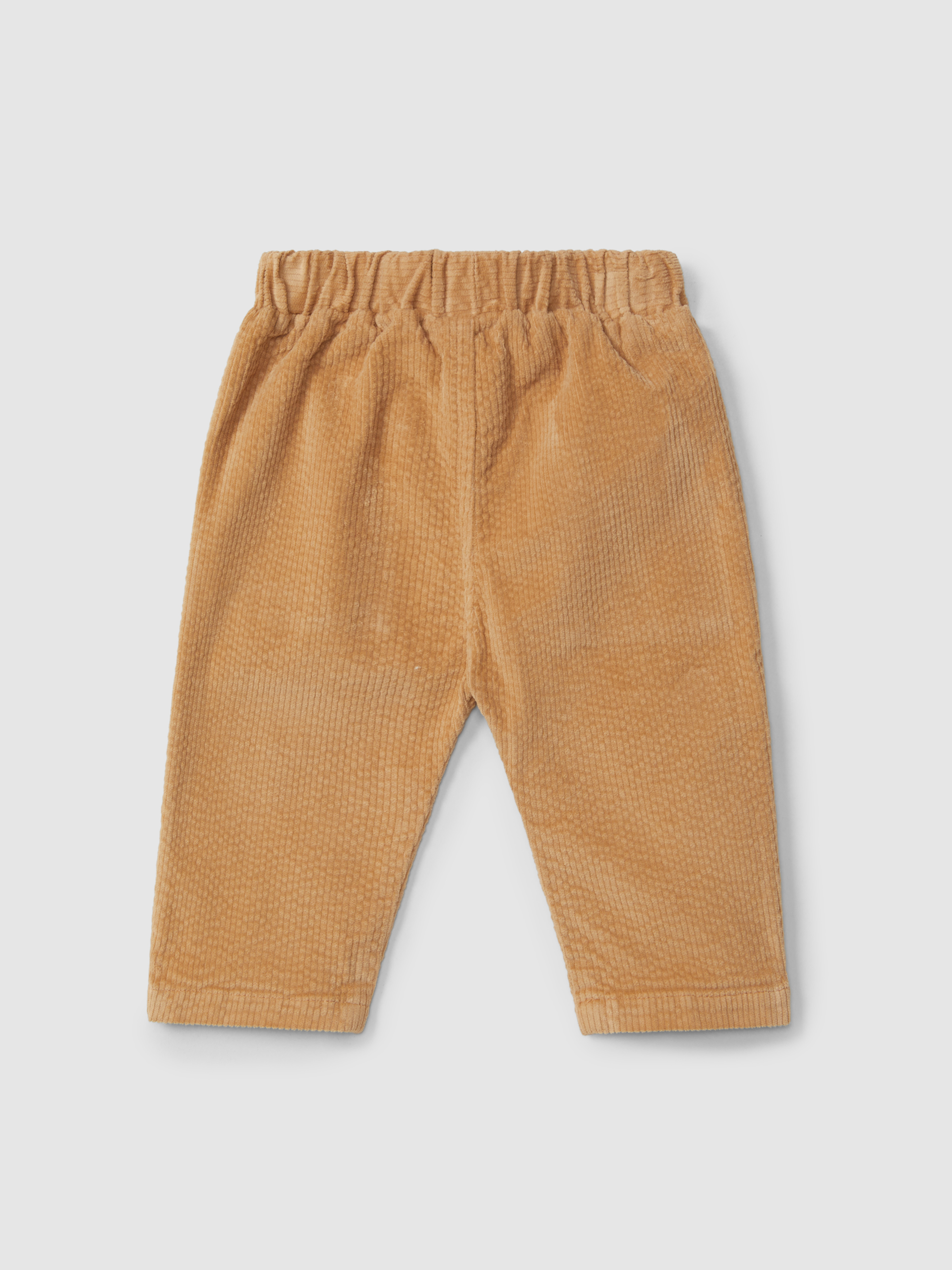 Pull-up corduroy pants with pockets