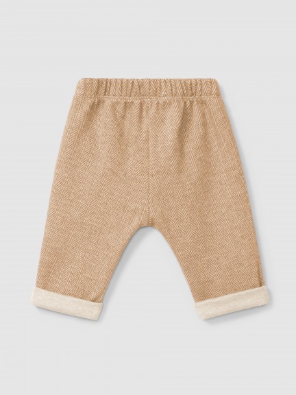Pantalón pull-up en punto espiga Pantalón pull-up en punto espiga