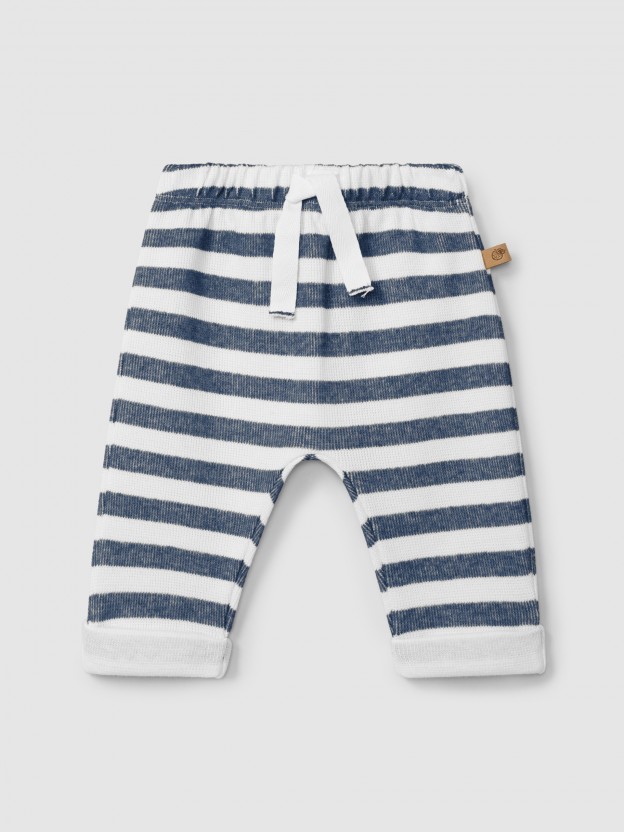 Striped pull-up pants Striped pull-up pants