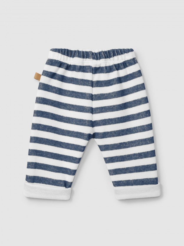 Striped pull-up pants Striped pull-up pants