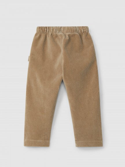 Pull-up pants in corduroy-type fabric with pockets Pull-up pants in corduroy-type fabric with pockets