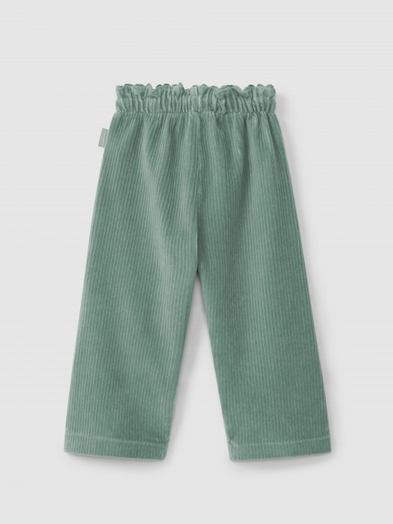 Pantalón pull-up en tela tipo pana Pantalón pull-up en tela tipo pana