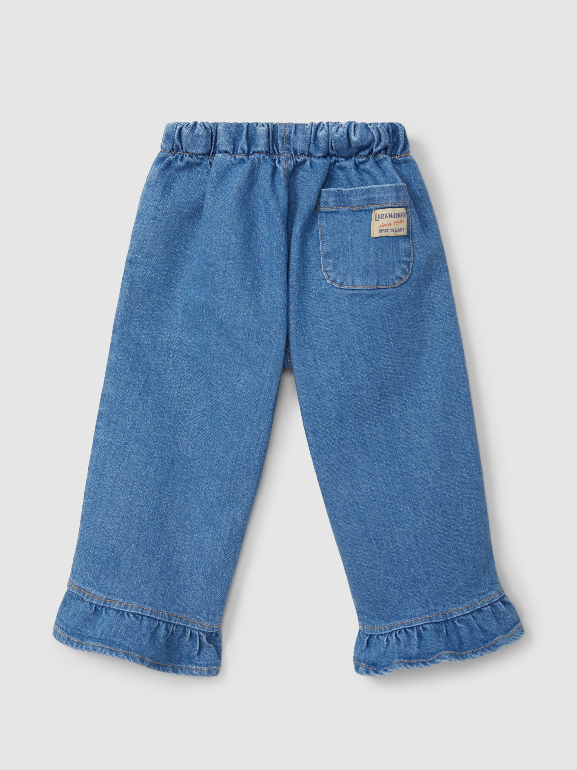 Pantalon en jean avec détail de volant