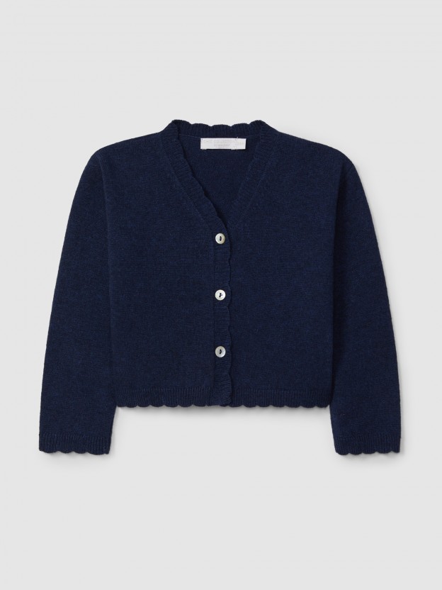 Knitted cardigan with ruched detail Knitted cardigan with ruched detail
