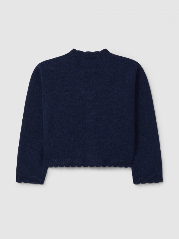 Knitted cardigan with ruched detail Knitted cardigan with ruched detail