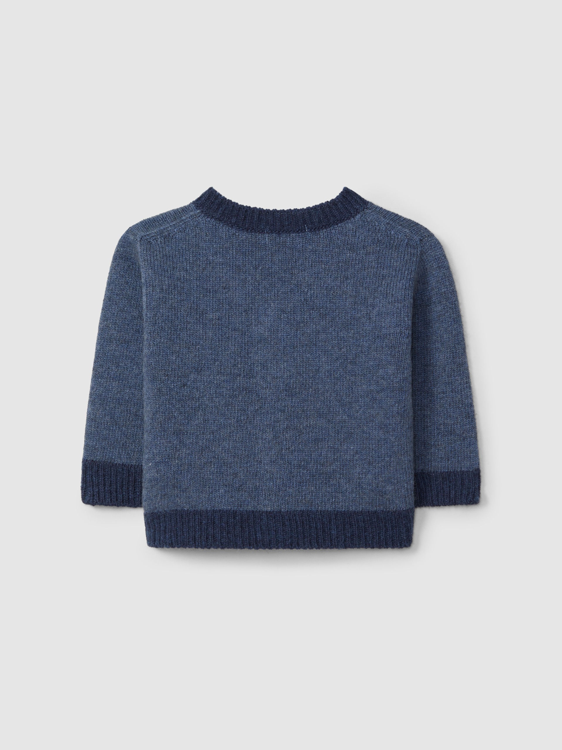 Knitted cardigan V-neck with contrast colour