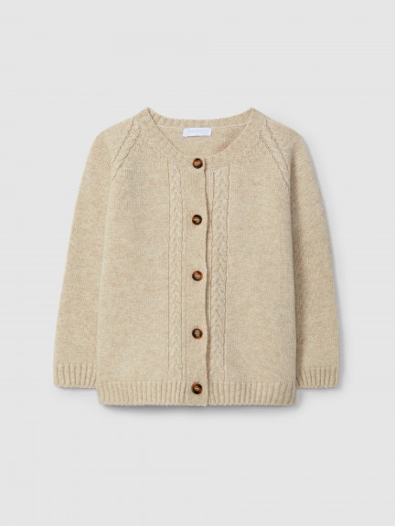 Knitted cardigan with braid detail Knitted cardigan with braid detail