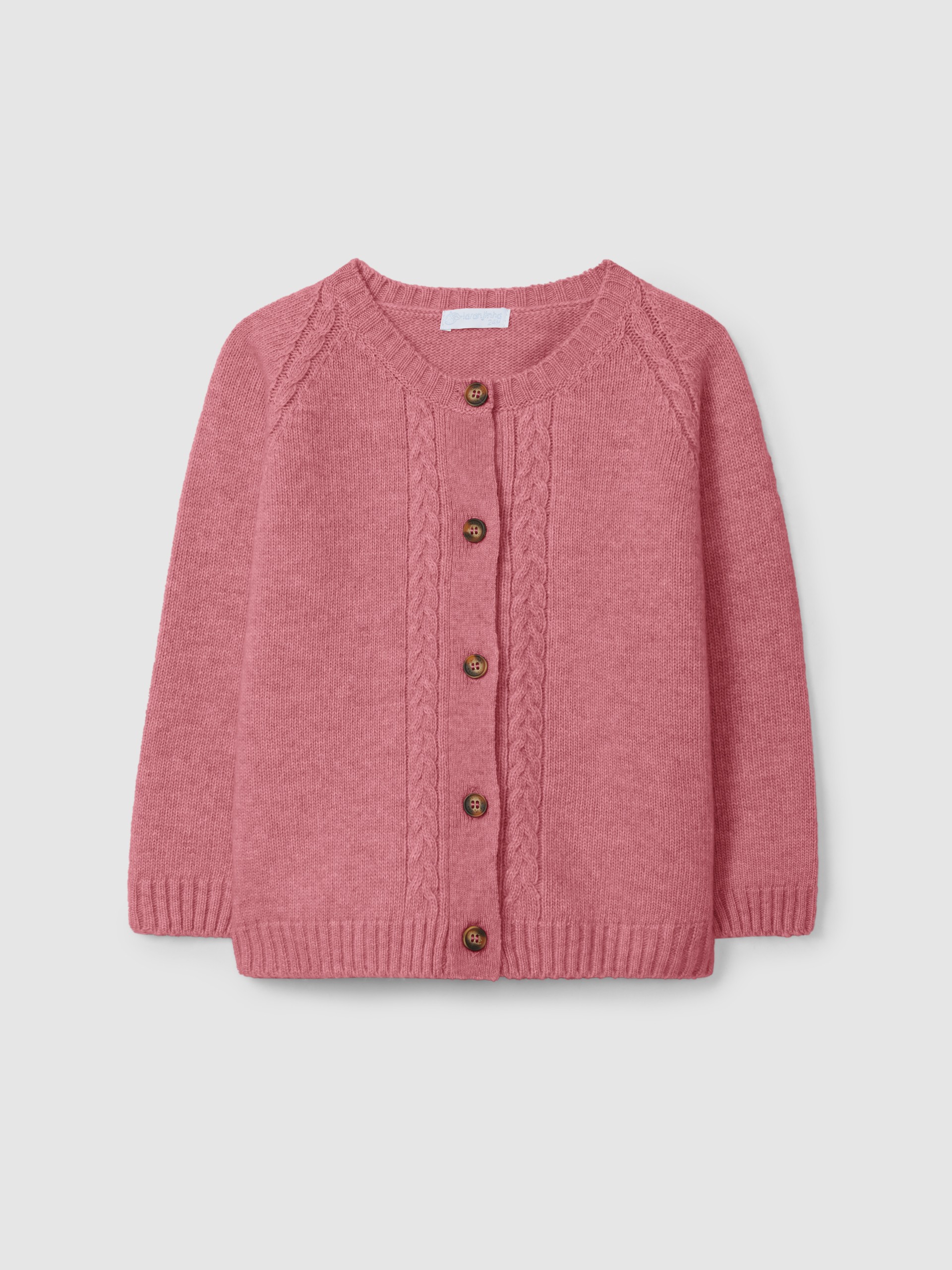 Knitted cardigan with braid detail