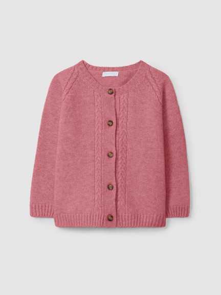 Knitted cardigan with braid detail Knitted cardigan with braid detail