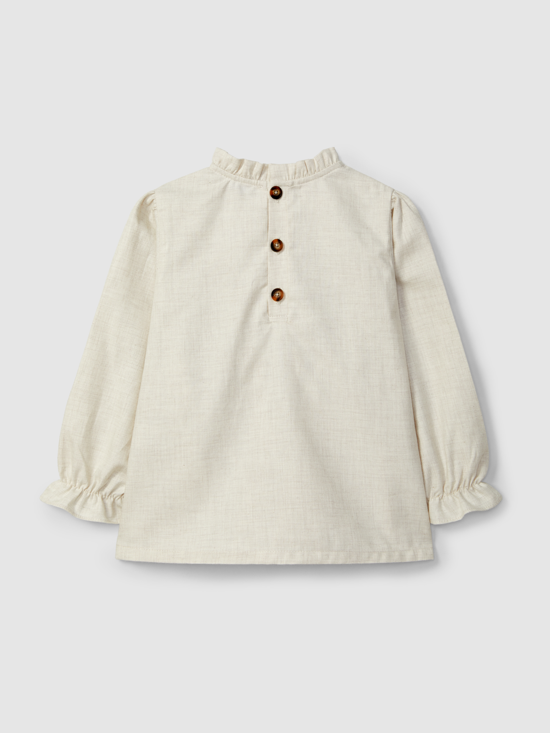 Blouse avec smocks et détails en volant