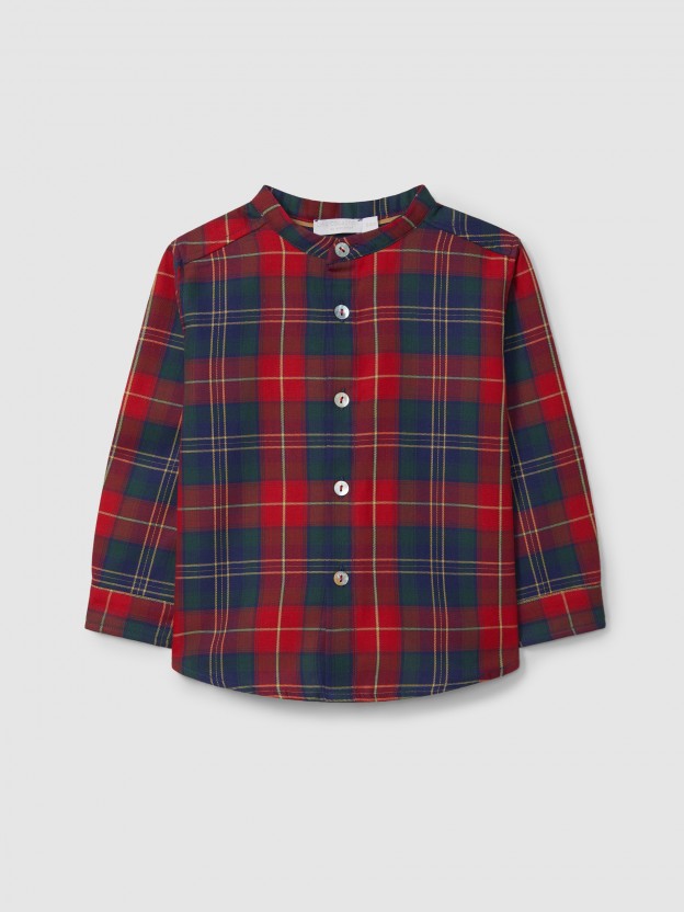 Camisa gola mao xadrez Camisa gola mao xadrez