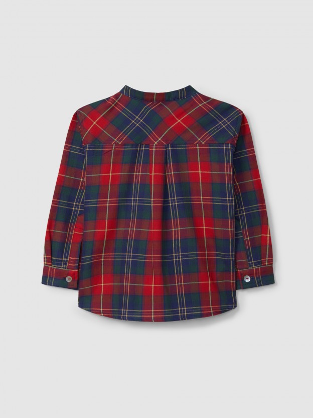 Camisa gola mao xadrez Camisa gola mao xadrez