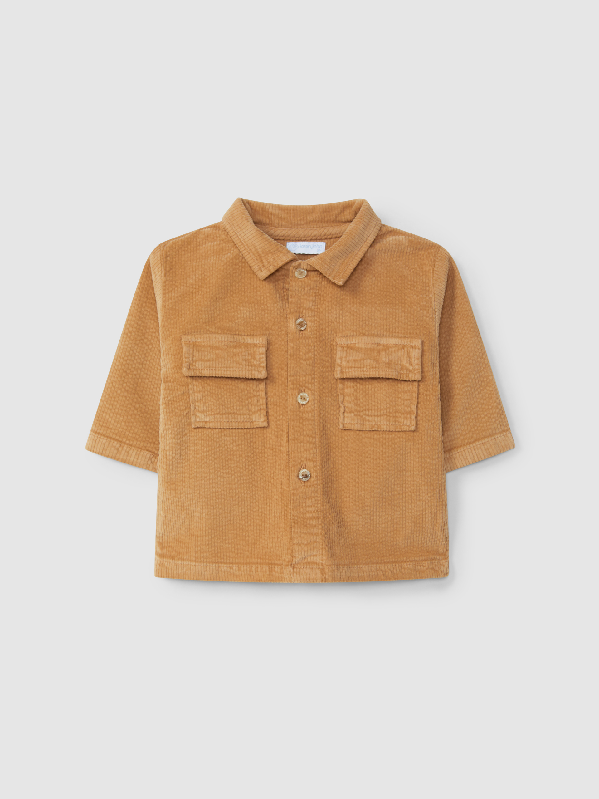 Sobrecamisa de pana bolsillos con solapa