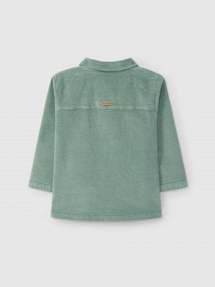 Corduroy overshirt with flap pockets Corduroy overshirt with flap pockets