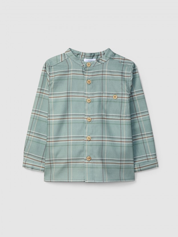 Camisa de cuadros con bolsillo Camisa de cuadros con bolsillo