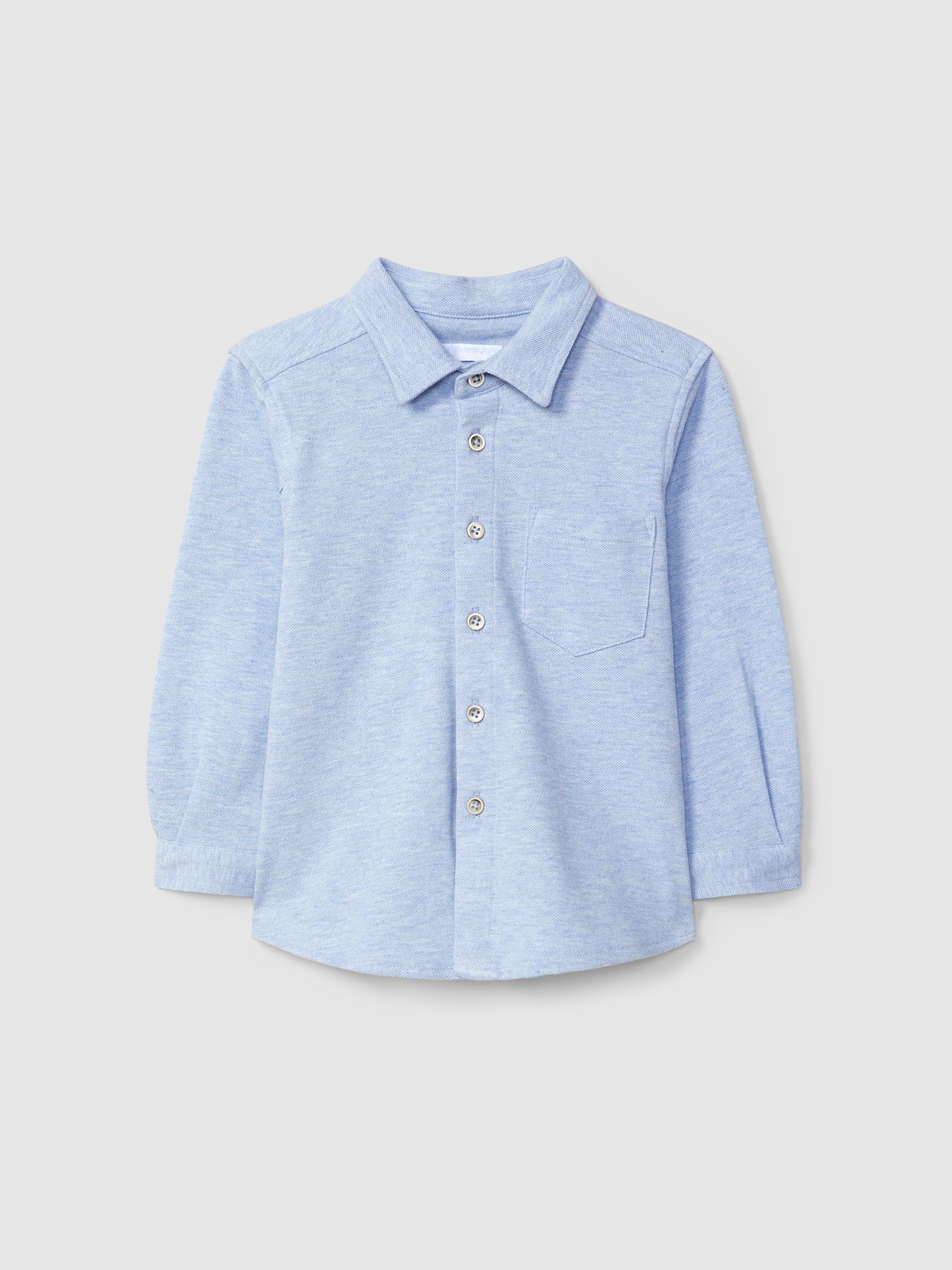 Piqué shirt with pocket