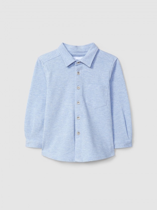 Piqué shirt with pocket Piqué shirt with pocket