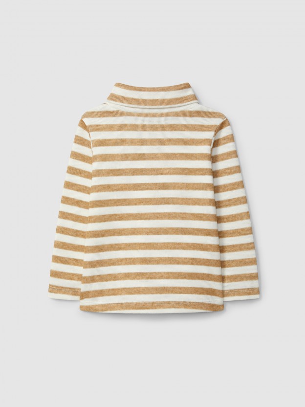 Jersey cuello alto de rayas Jersey cuello alto de rayas
