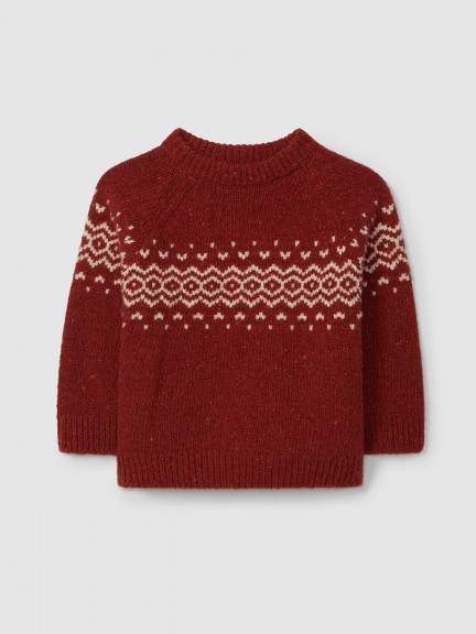 Knitted jumper with jaquard Knitted jumper with jaquard