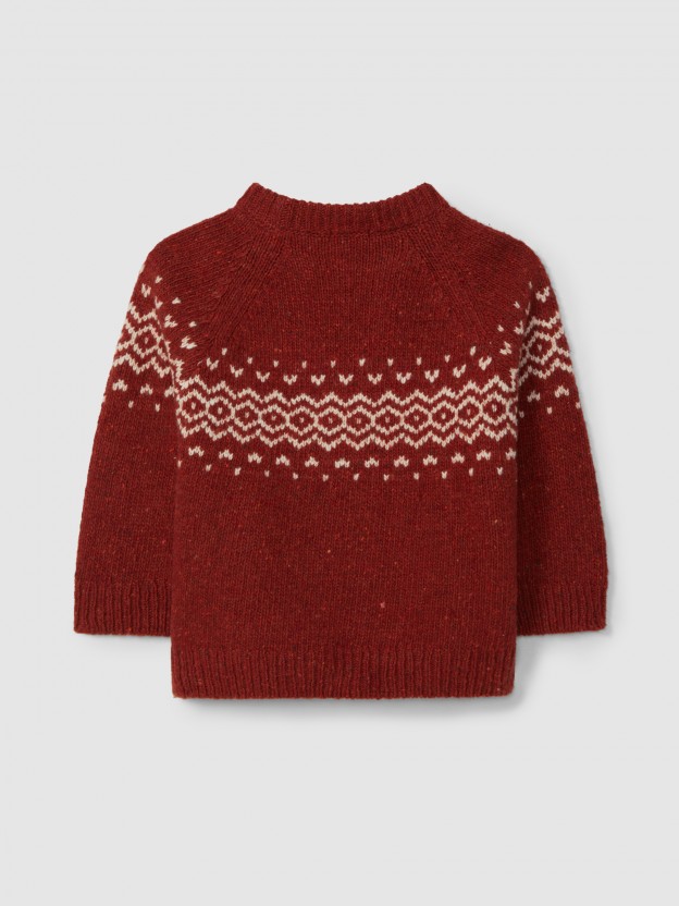 Knitted jumper with jaquard Knitted jumper with jaquard