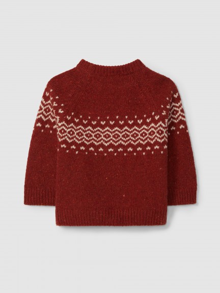 Knitted jumper with jaquard Knitted jumper with jaquard