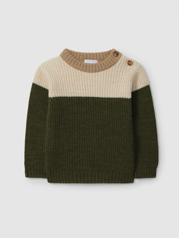 Knitted crew neck jumper Knitted crew neck jumper