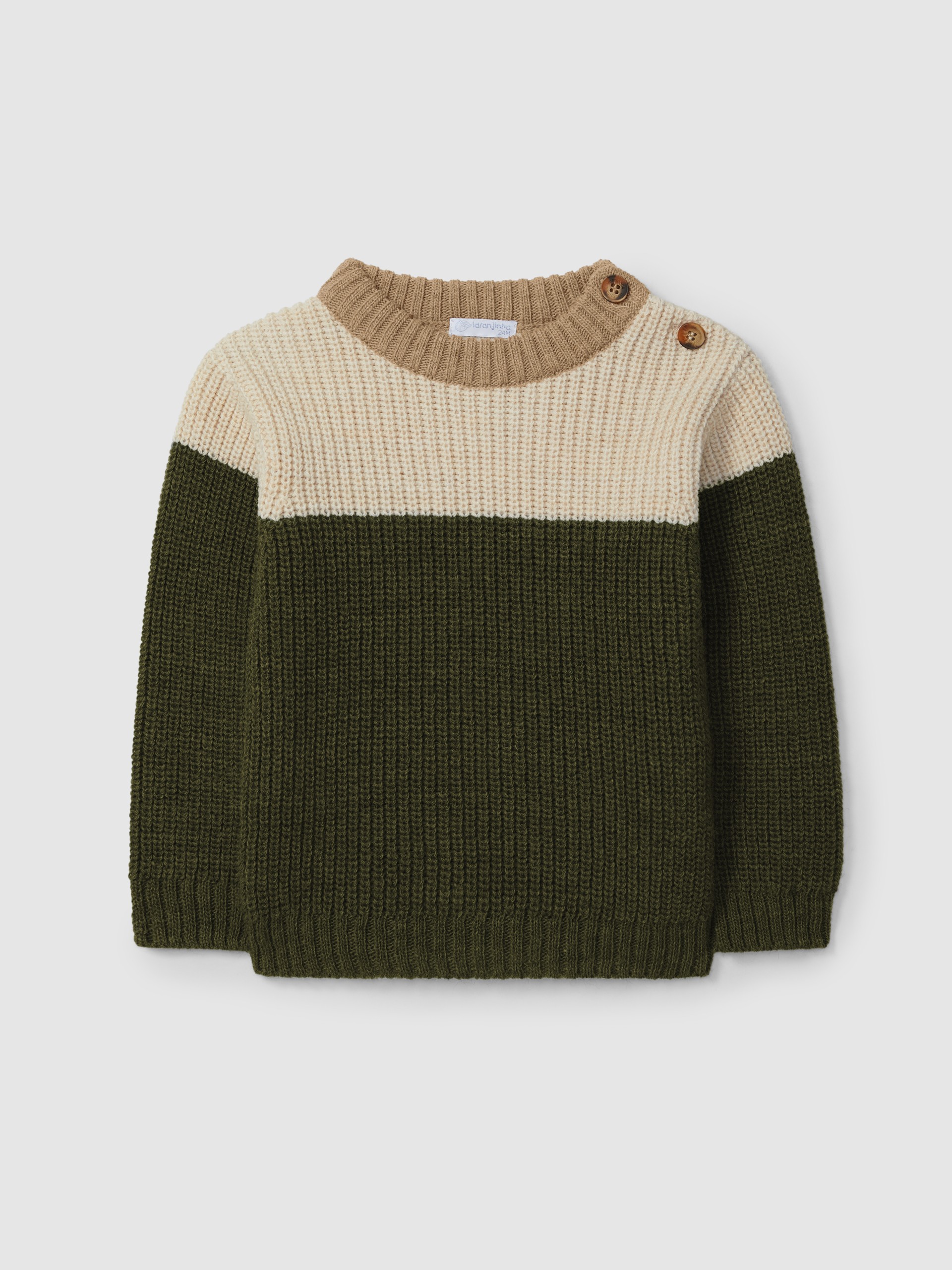 Knitted crew neck jumper