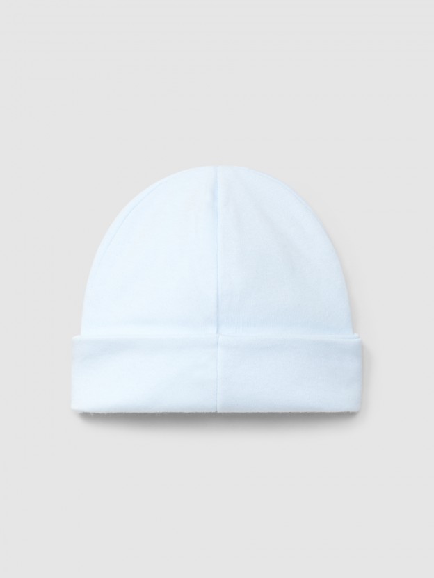 Gorro liso de algodón. Gorro liso de algodón.