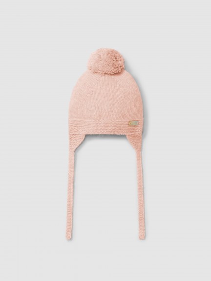 Gorro tricotado con pomp�n