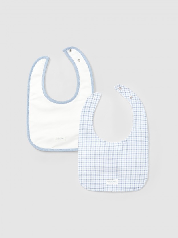 Pack of two printed bibs
