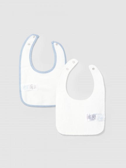 Pack of two printed bibs Pack of two printed bibs