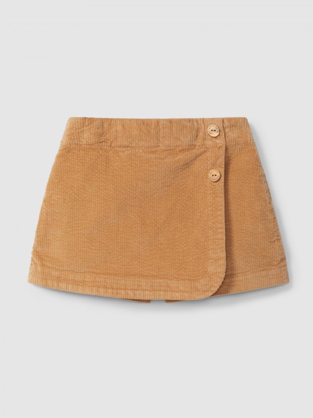 Pull-up skorts in corduroy Pull-up skorts in corduroy
