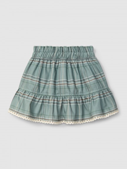 Print skirt with lace detail Print skirt with lace detail