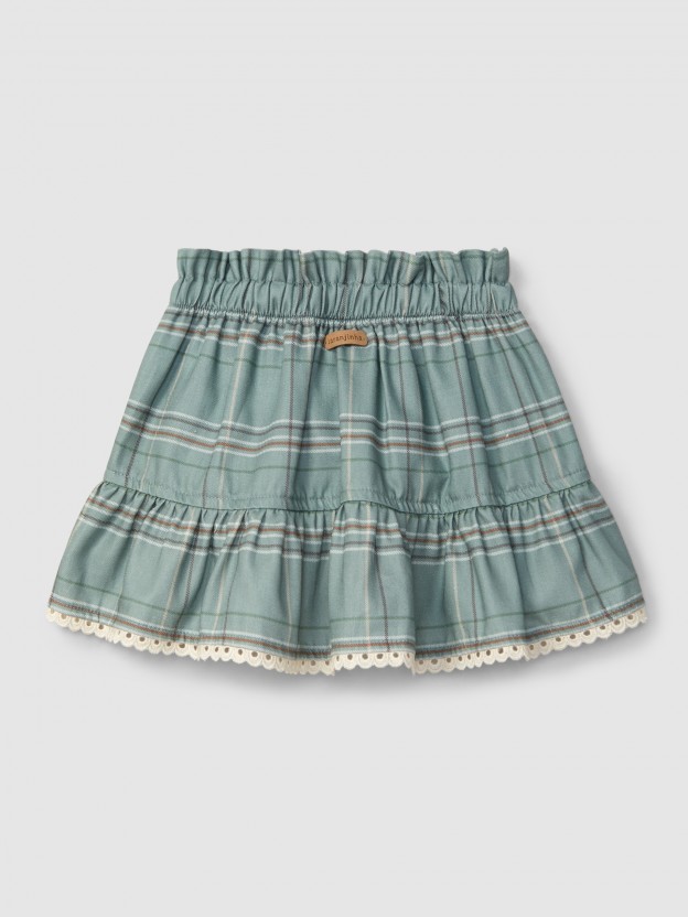Print skirt with lace detail Print skirt with lace detail