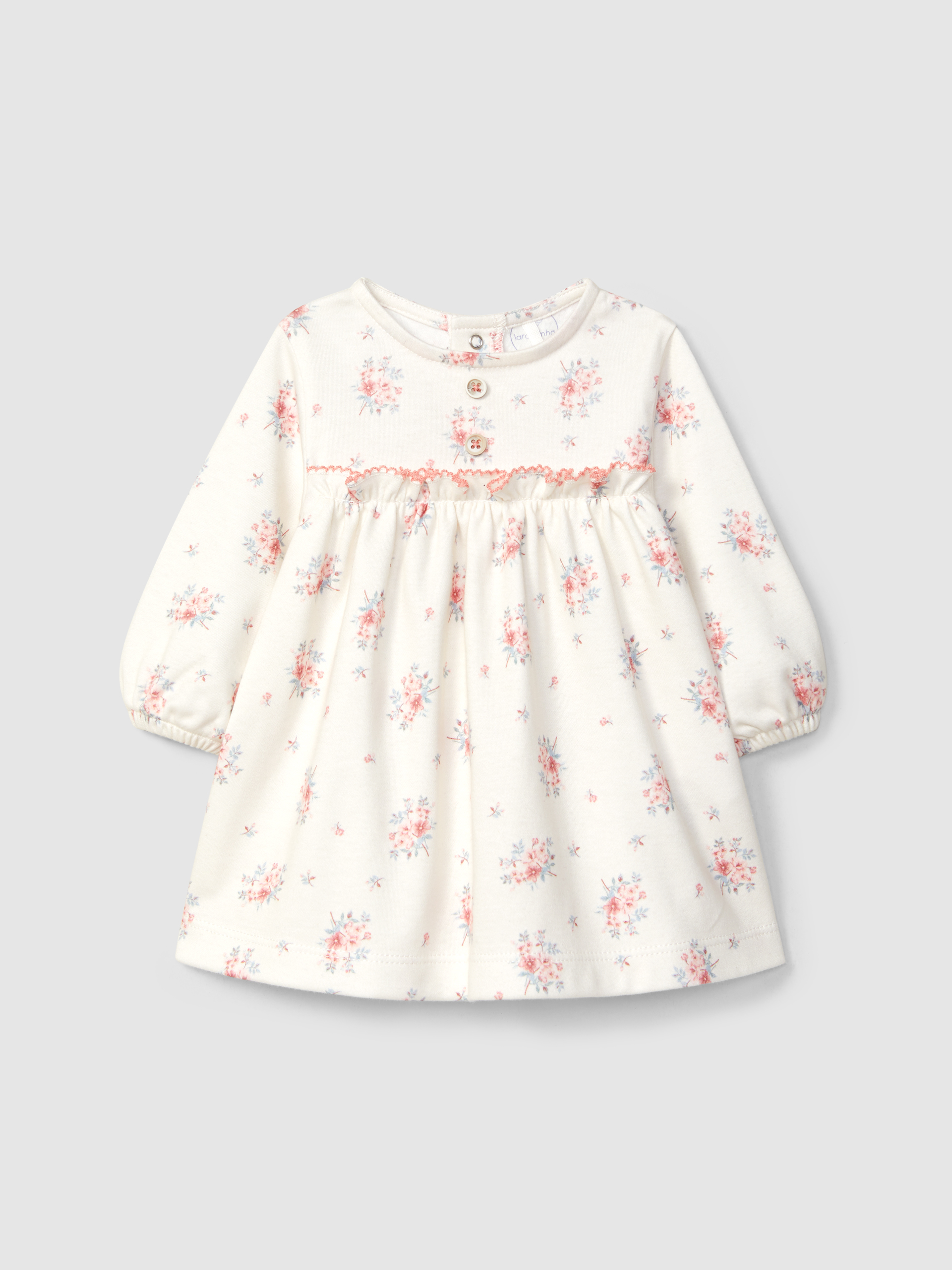 Vestido estampado floral con detalle de volante