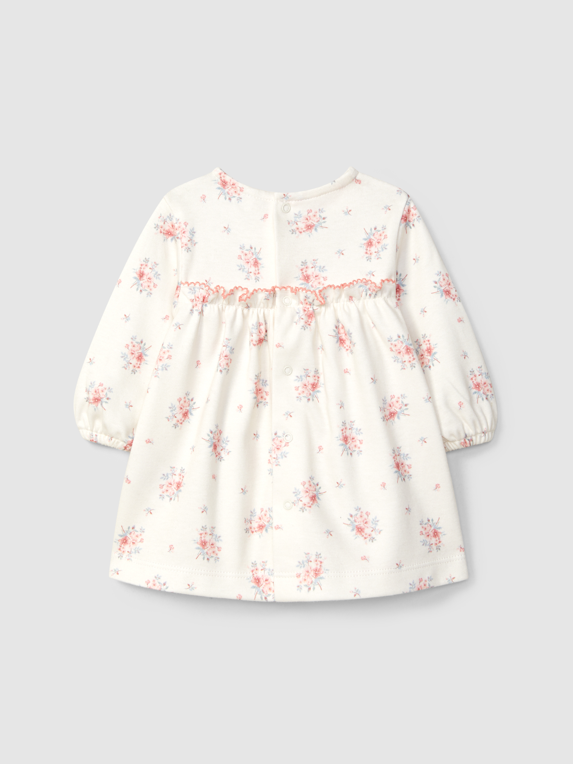 Vestido estampado floral con detalle de volante