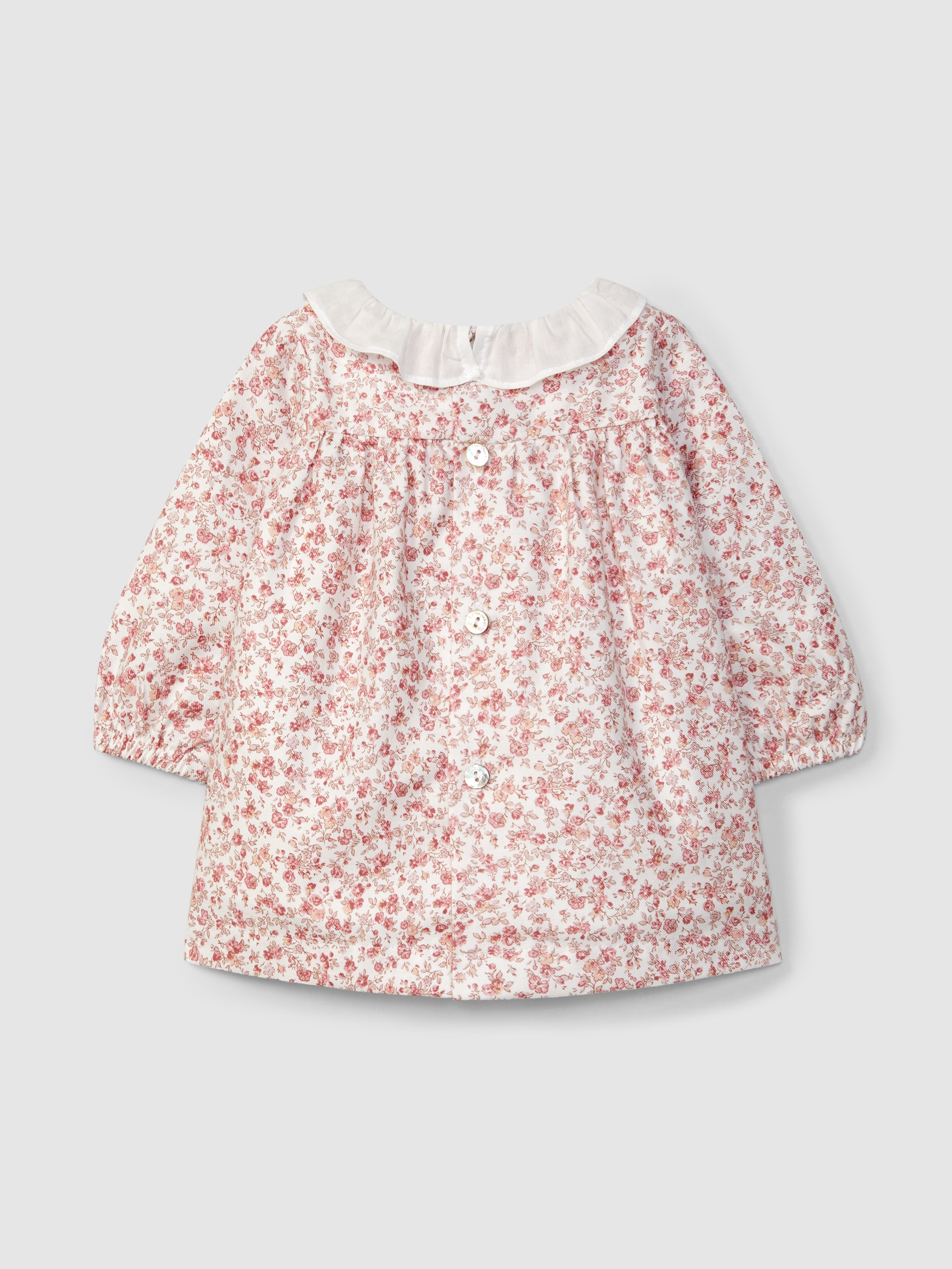 Floral dress with smocking