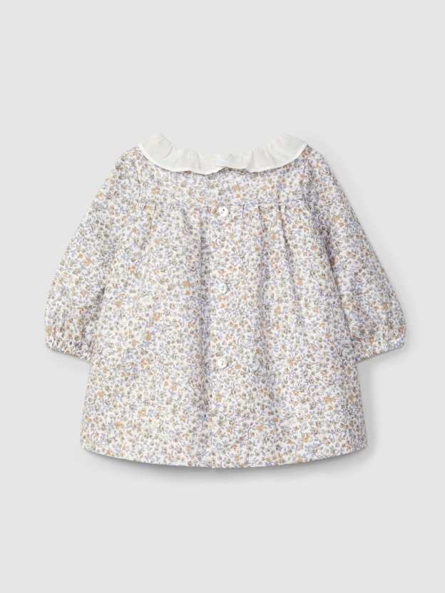 Vestido floral con smocks
