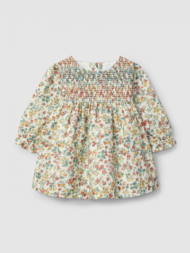 Vestido flores con smocks Vestido flores con smocks