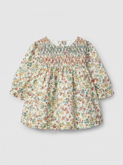 Vestido flores con smocks